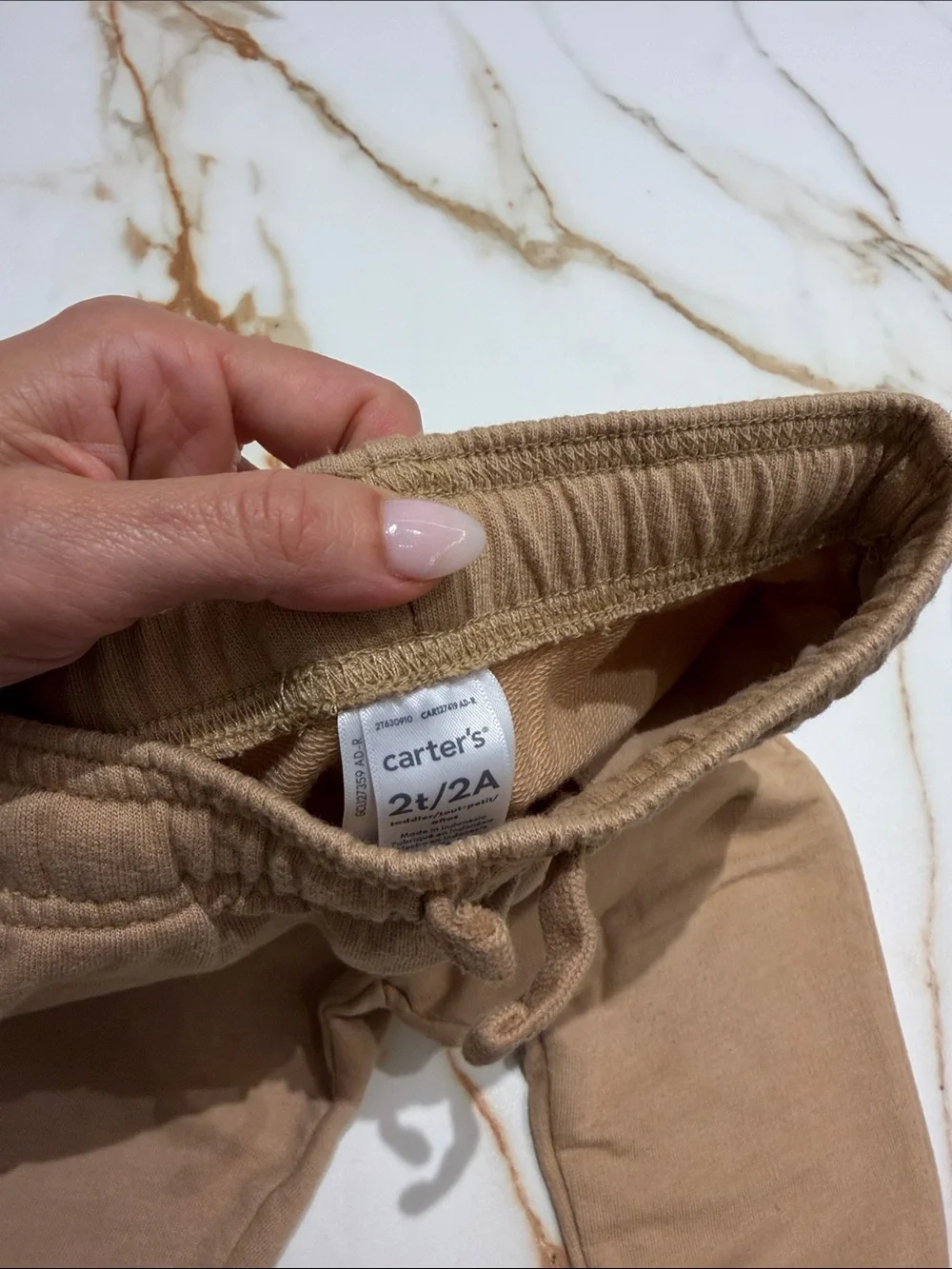 Carter's Navy and Tan Cotton Jogger Pants Duo